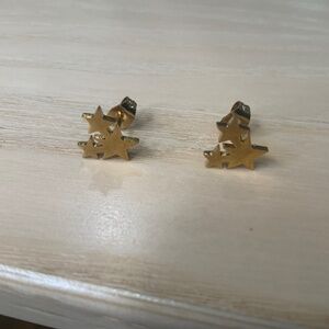 Gold-toned Star Cluster Stud Earrings